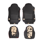 Чехлы Shacman X6000 3D (экокожа, черный цвет, красный кант, красная строчка)