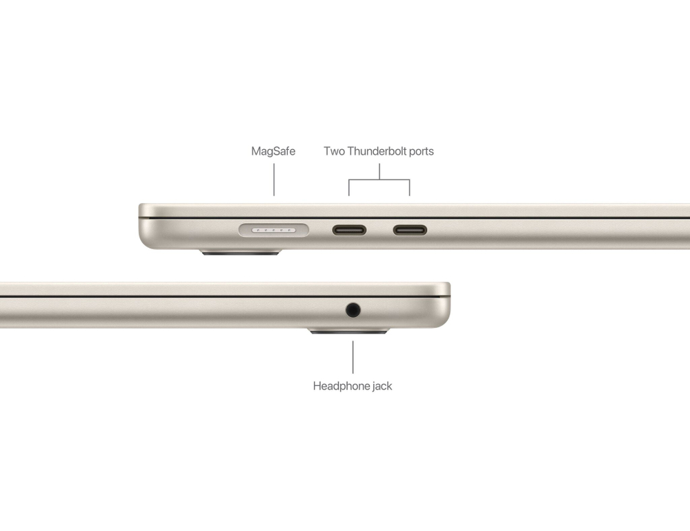 Ноутбук Apple MacBook Air 15" MQKU3 (M2 8-Core, GPU 10-Core, 8GB, 256GB) (Сияющая звезда | Starlight)
