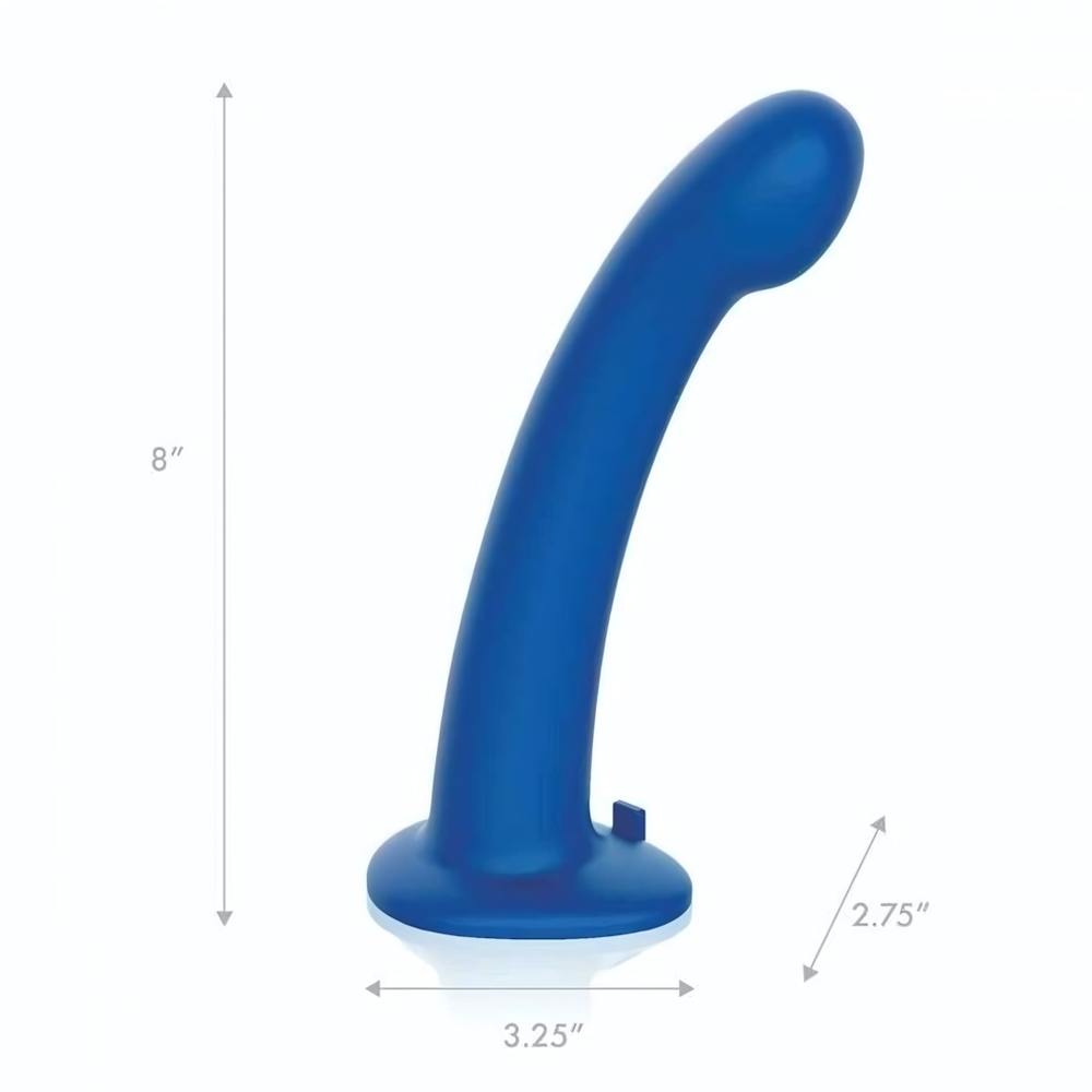 Синяя насадка Remote Control P-Spot G-Spot с черными трусиками - 20 см. (Цвет: синий с черным)