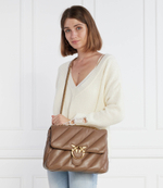 Кожаная сумка через плечо LOVE BIG PUFF CL SHEEP NAPPA Pinko - коричневый(100037 A0F2)