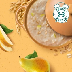 Сухая каша ФрутоНяня безмолочная мультизлаковая с кусочками яблок и грушей, для варки, 200 г