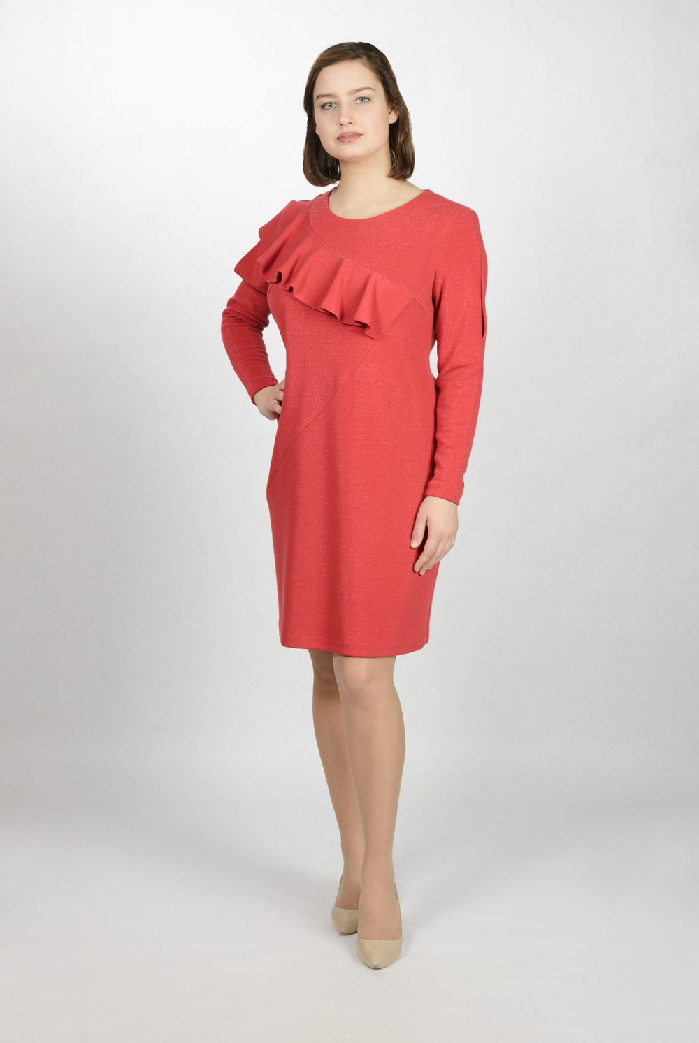 Нарядное платье 2677ШПА, красный #161К052677ШПА