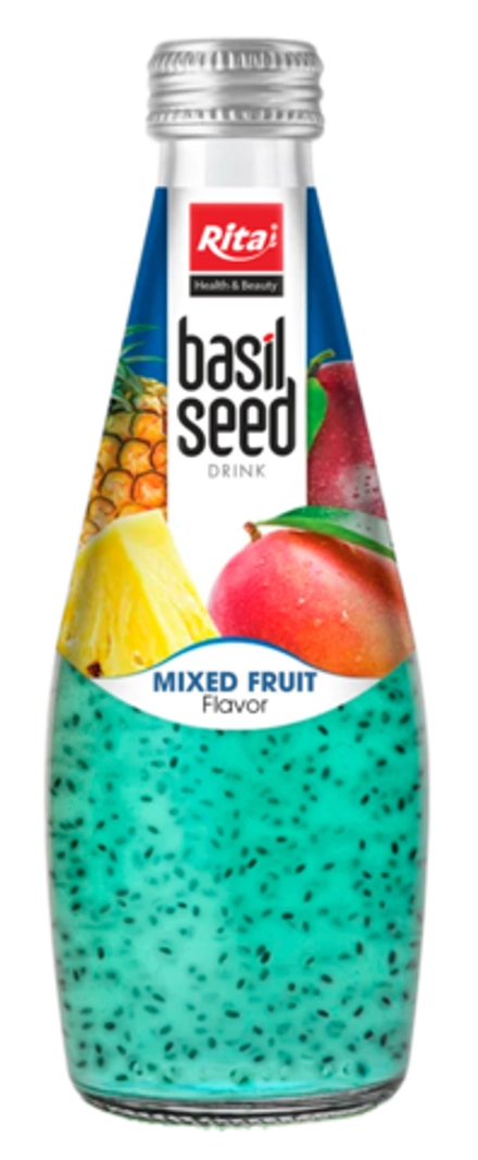 Напиток RITA с соком фруктов: манго, ананаса, маракуйи и семенами базилика "BASIL SEED JUICE DRINK"