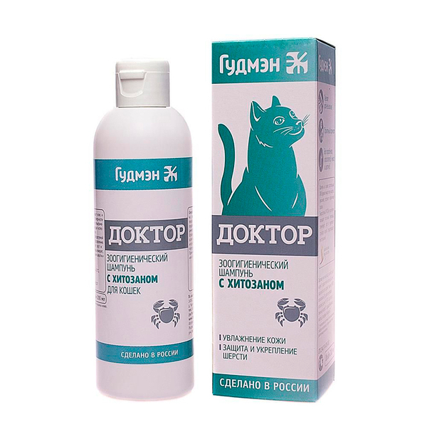 Шампунь Доктор с хитозаном для кошек 200 мл