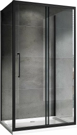 Душевой уголок ABBER Schwarzer Diamant AG30140BH-S85B-S85B стекло прозрачное/профиль черный