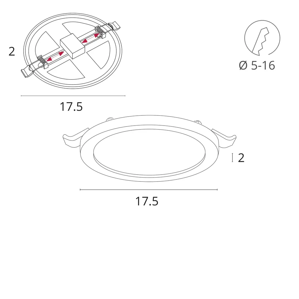 Встраиваемый светильник Arte Lamp MESURA