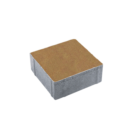 Тротуарная плитка КВАДРАТ 200х200 мм - Листопад гладкий Сахара