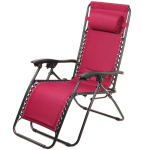 Шезлонг пляжный складной, металл, 165х65х110 см, 100 кг, 2 положения спинки, бордовый, двухслойный, Green Days