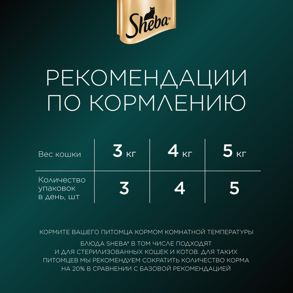 Паштет курица в желе, 75г влажный корм для кошек Sheba