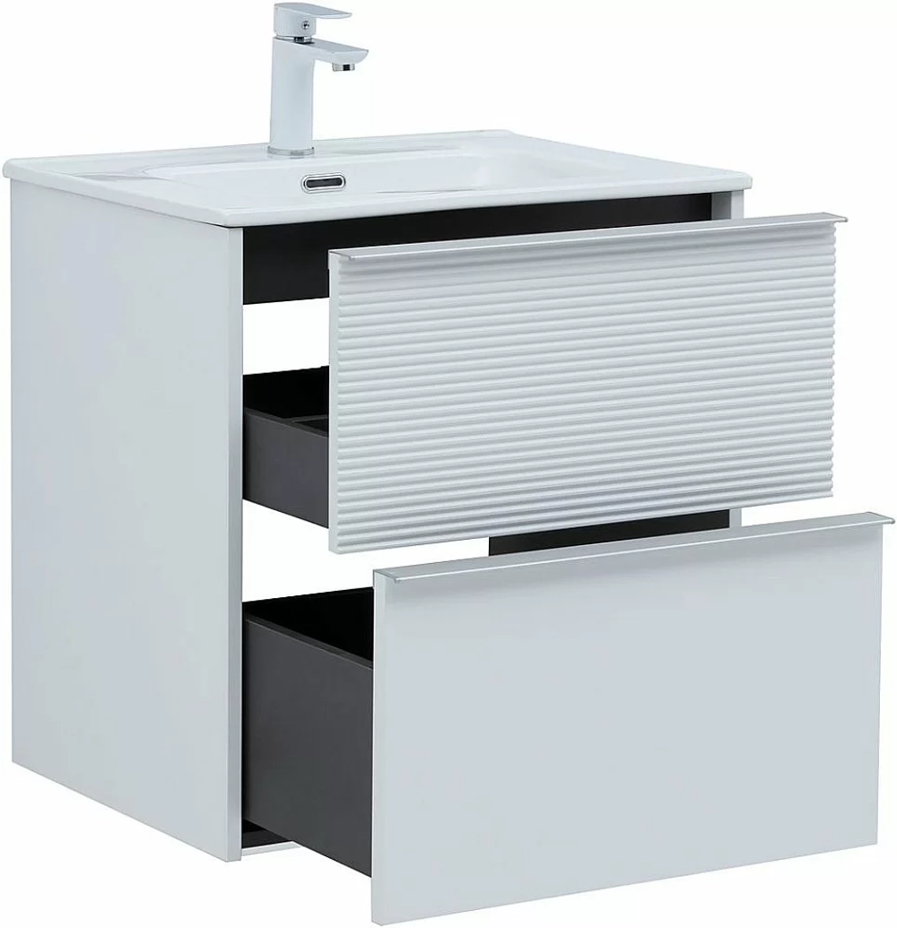 Тумба с раковиной Aquanet Вита 330473 60 белый матовый