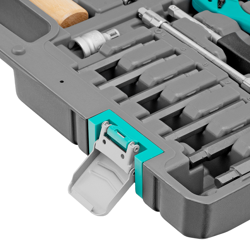 Набор инструментов, 1/4", 1/2", Cr-V, S2, усиленный кейс, 119 предметов Stels