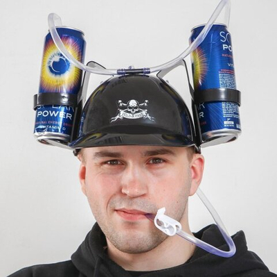 Каска с отверстиями под банки "Wild and free" цвет чёрный