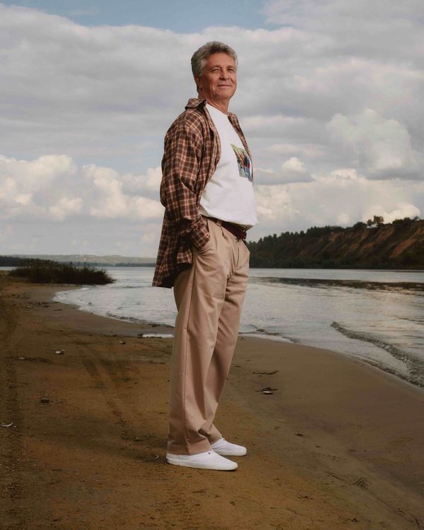 Брюки Classic wide chinos Мужские песочные - фото 2