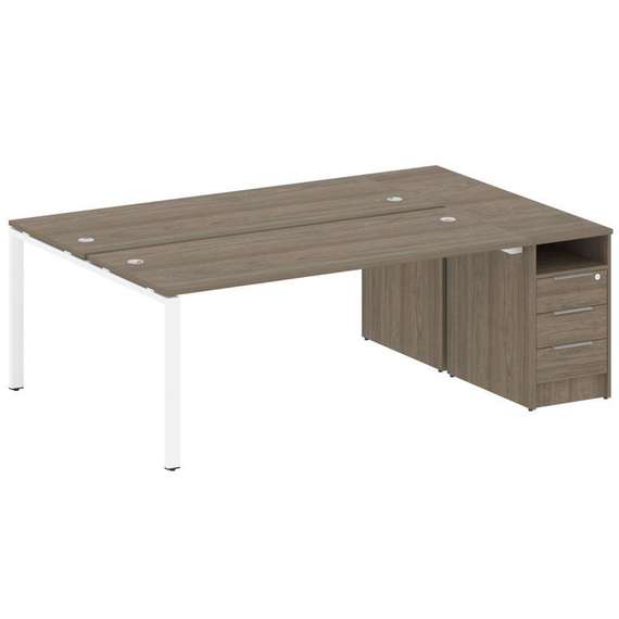 Метал Систем Рабочая станция с тумбой на П-образном м/к БП.РС-СТП-2.5