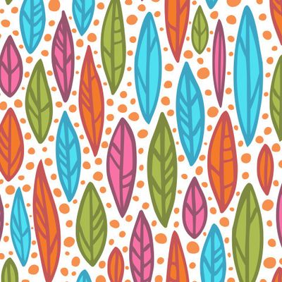 Buy fabric large bright abstract leaves