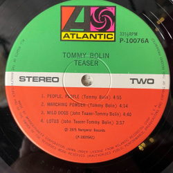 Винтажная виниловая пластинка LP Tommy Bolin Teaser (Japan 1975) (No Obi) The Grind