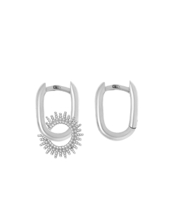 серьги zero mini с подвесом солнце