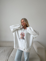 Худи с молнией Cats серый меланж