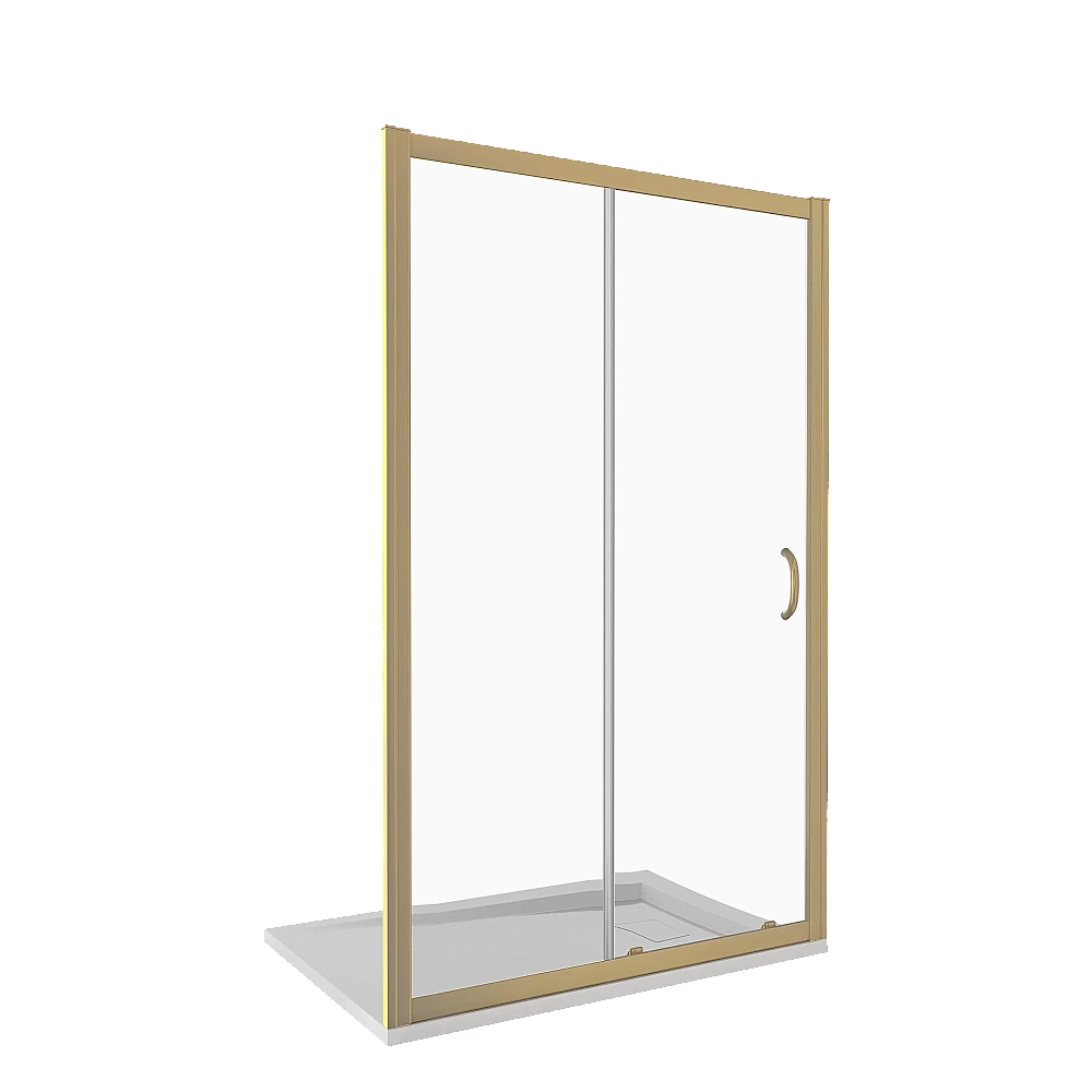 Душевая дверь Good Door JAZZ WTW-130-C-G стекло прозрачное/профиль золото