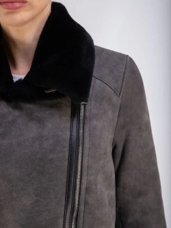 Дубленка авиатор женская натуральная зимняя