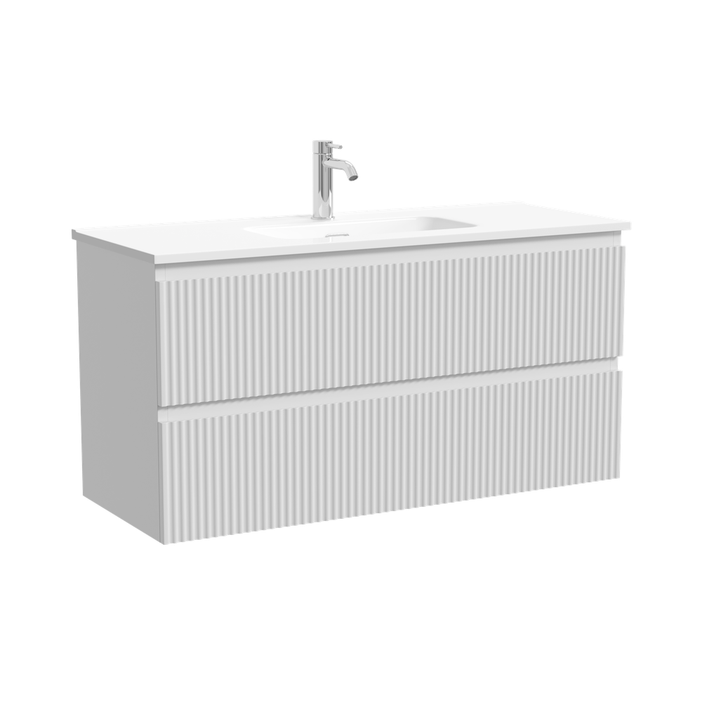 Тумба подвесная SANCOS Snob R 995х390х500, c двумя ящиками оснащенными доводчиками, Bianco, арт.SNR100/39W