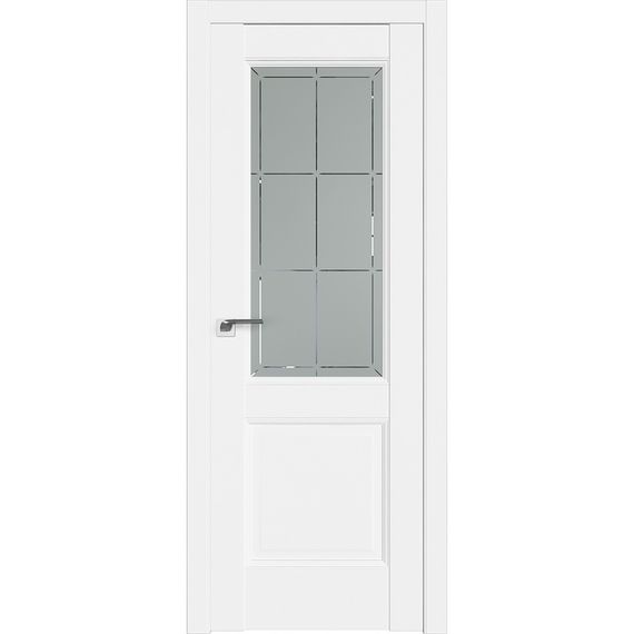 Фото межкомнатной двери экошпон Profil Doors 90U аляска остеклённая
