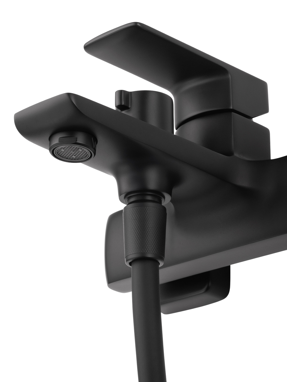 Смеситель для ванны с душем WONZON & WOGHAND EDGE, Черный матовый (WW-88639003A-MB)