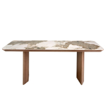 Обеденный стол 1129/437-T из мраморной керамики и ореха