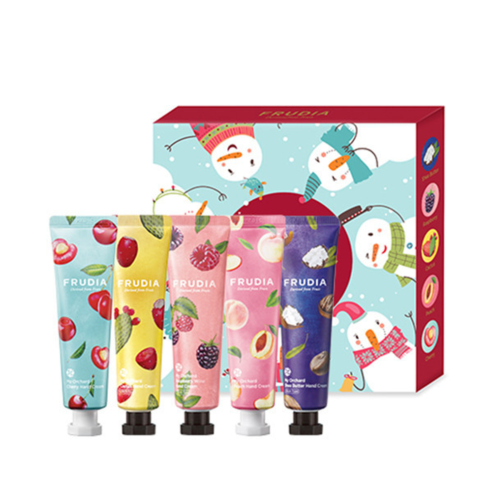 Подарочный набор кремов для рук "Зимняя коллекция" FRUDIA Winter Play My Orhard Hand Cream, 5 шт