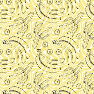 Бананы на желтых мраморных разводах