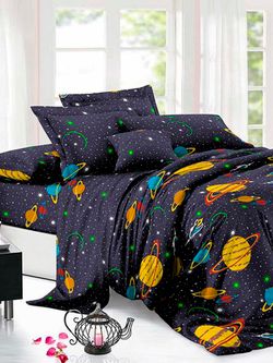 Постельное белье полисатин Simple House "Jovian" 1,5-сп Наволочка 50x70 см 1 шт Простынь 150x215 см Пододеяльник 145x215 см