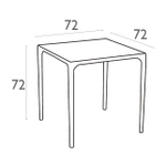 Стол пластиковый Siesta Contract Mango, белый