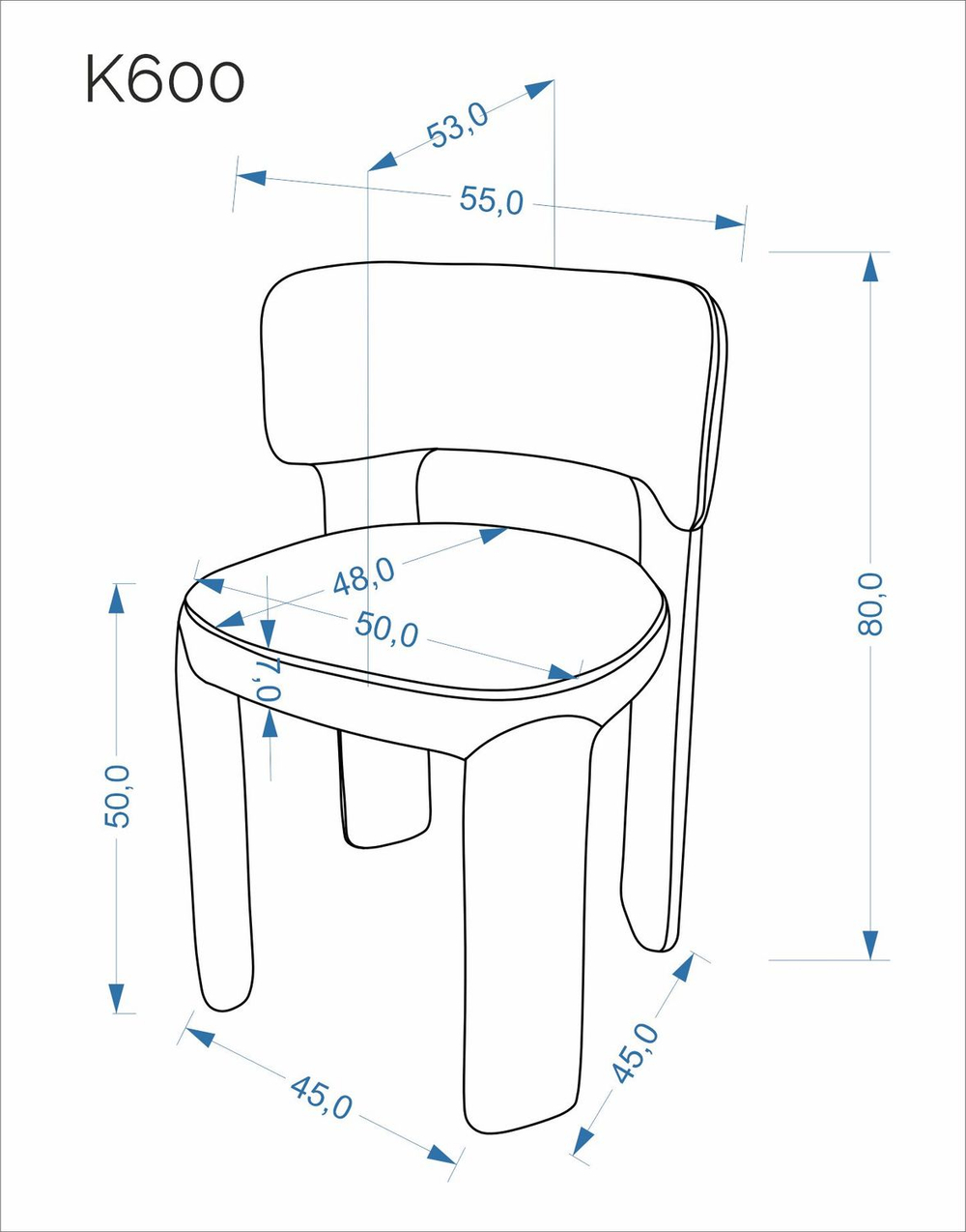 Стул HALMAR K600 бежевый