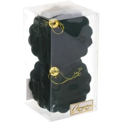 Набор ёлочных украшений VELOUR «Волшебная юла» 8 см (набор 2 шт), Изумруд