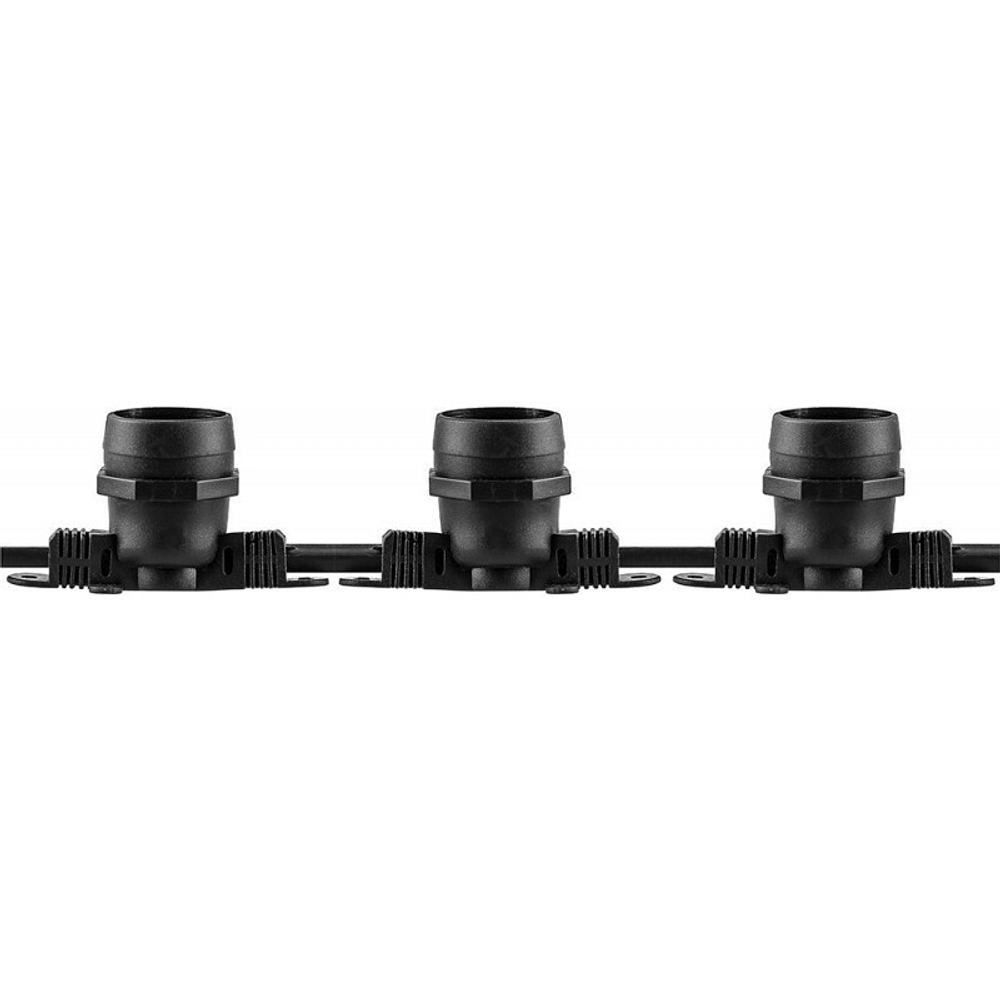 Гирлянда 230V  200 E27 черный. шаг 50cm. IP 65. 100м +1.5м шнур.  CL50-100