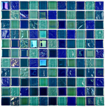 Мозаика стеклянная Bondi dark blue-25/Бонди темно-синий-25 (25х25) 300х300х4 мм (шт)