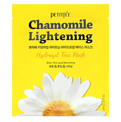 Petitfee Маска гидрогелевая с ромашкой - Chamomile lightening hydrogel face mask