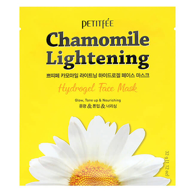 Petitfee Маска гидрогелевая с ромашкой - Chamomile lightening hydrogel face mask