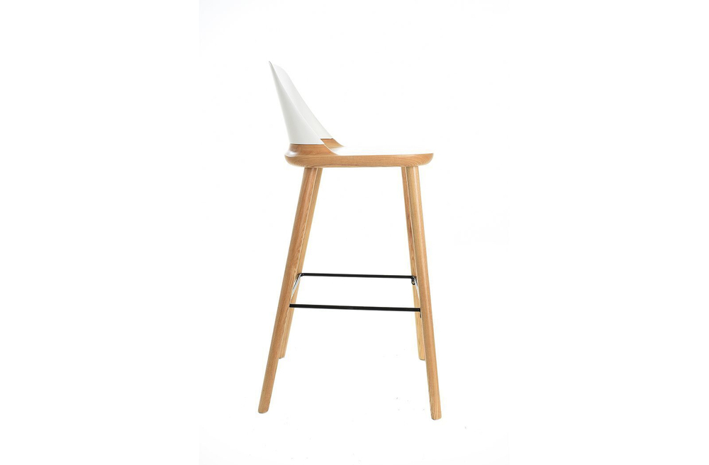 Барный стул BS-S123A белый/бук