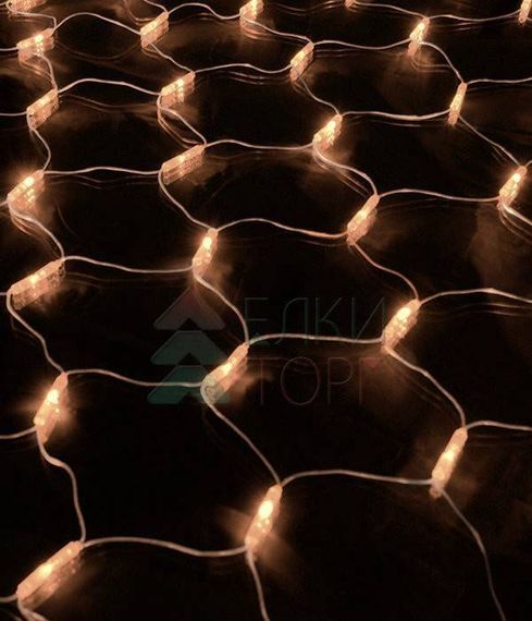 Светодиодная сетка с контроллером 2*2 м., 256 теплых белых LED ламп, прозрачный ПВХ, Beauty Led (NTL256C-10-2WW)