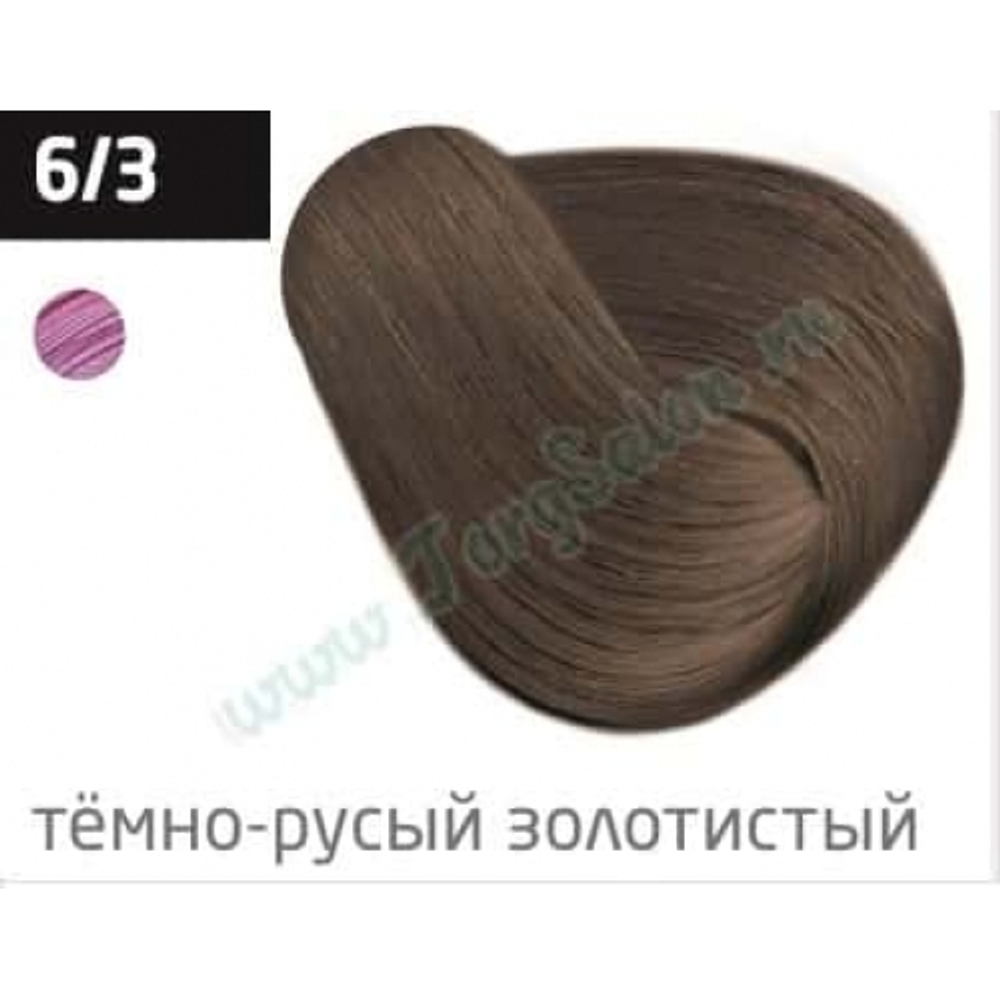 Перманентная крем-краска для волос «Темно-русый золотистый» 6/3, Ollin Performance, 60 мл.