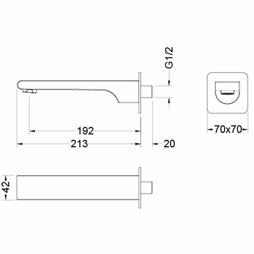 Излив для смесителя Aquatek Лира AQ1441MB Черный матовый