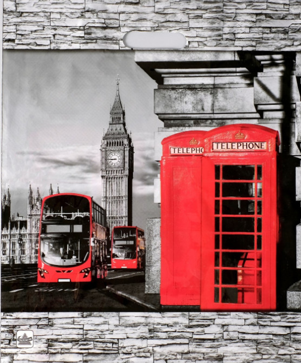 Пакет с вырубной ручкой Янтарь 38*45см 60мк Лондон (50шт/уп)