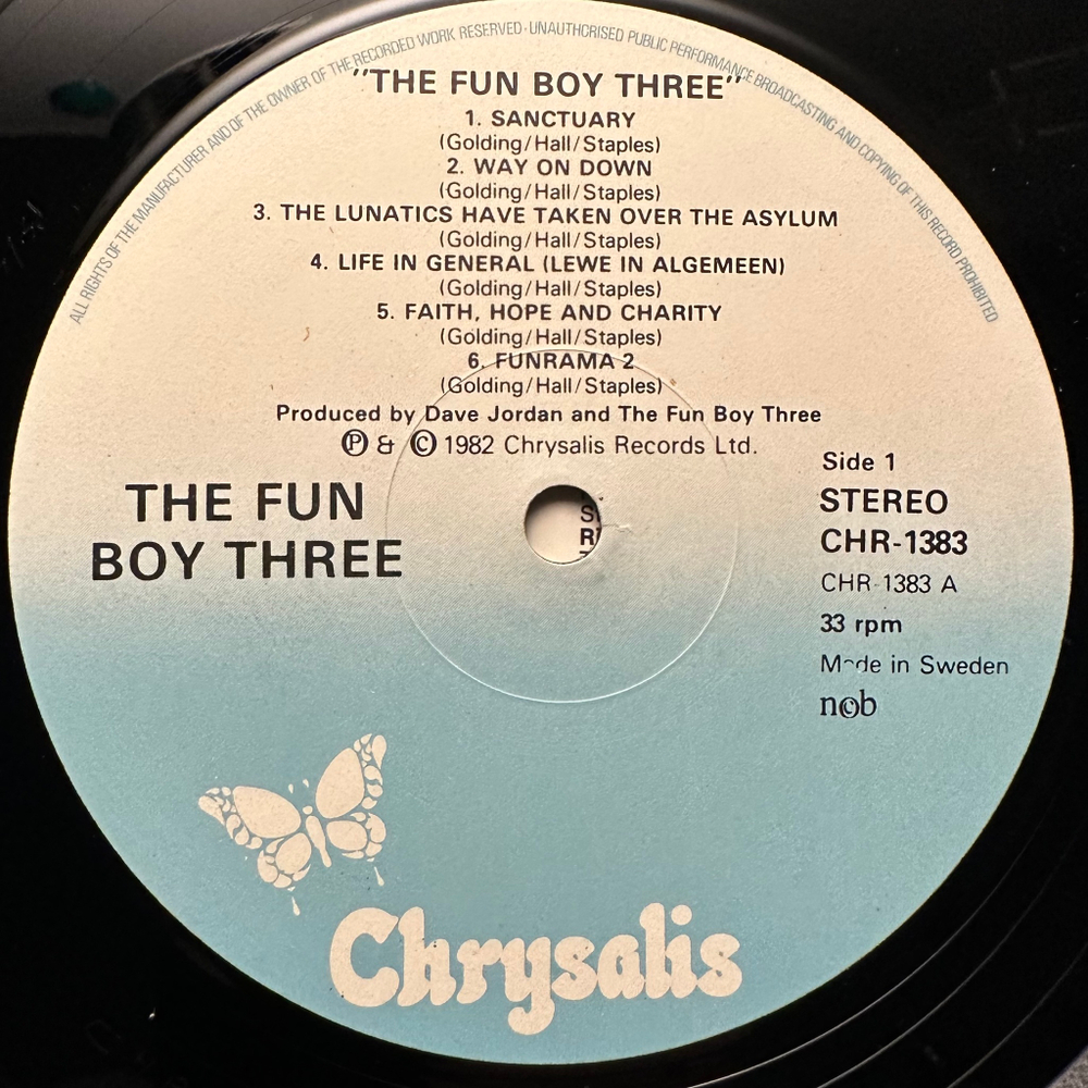 The Fun Boy Three - The Fun Boy Three (Швеция 1982г.)