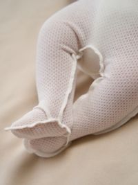 Ползунки с закрытой ножкой "Молоко" из ажурного хлопка 0+