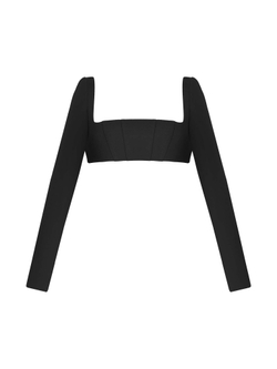 Кроп-топ с длинными рукавами