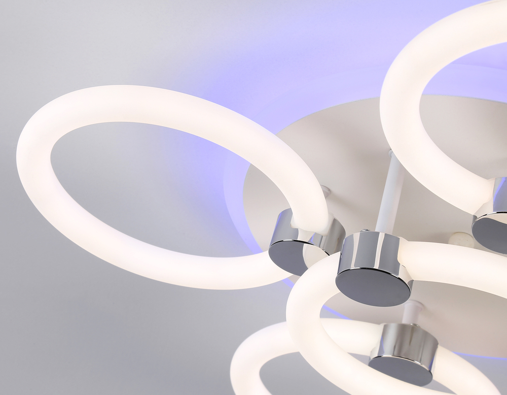 Светильник светодиодный потолочный FA3841/4+1 WH белый 70W 3000K-6400K+RGB D538*115 (ПДУ РАДИО 2.4G)