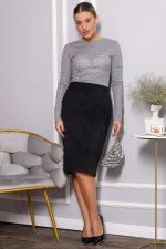 Юбка вельветовая Жасмин (черная) Ю14441-25М LT Collection