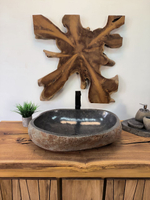 Раковина из речного камня RS-65853 60х43х15 из натурального камня