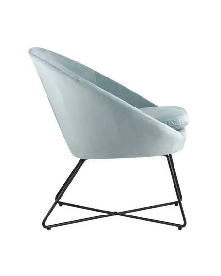 Кресло Columbia, пыльно-голубой велюр